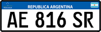 License plate of Argentina, Cars (Mercosur, AB 123 CD)
