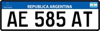 License plate of Argentina, Cars (Mercosur, AB 123 CD)