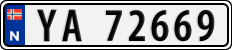 License plate of Norway, Cars
