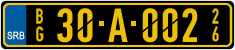 License plate of Serbia, Diplomatic