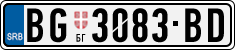 License plate of Serbia, Cars