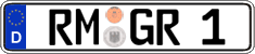 German license plate, Regular plates