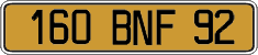 French license plate, FNI