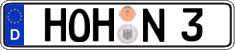 German license plate, Regular plates