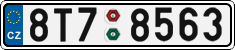 License plate of the Czech Republic, Cars (2001)