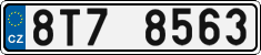 License plate of the Czech Republic, Cars (2001)