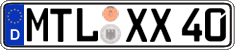 German license plate, Regular plates