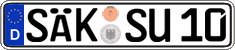 German license plate, Regular plates
