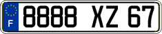 French license plate, FNI