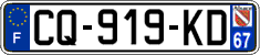 French license plate, SIV (ordinary)
