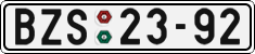 License plate of the Czech Republic, Cars (1960)