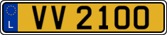 License plate of Luxembourg, 2003 year system