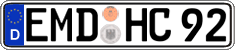 German license plate, Regular plates