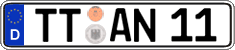 German license plate, Regular plates