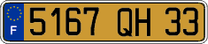 French license plate, FNI