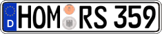 German license plate, Regular plates