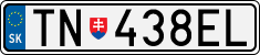 License plate of Slovakia, Cars