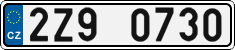 License plate of the Czech Republic, Cars (2001)