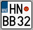 License plate of Montenegro, Motorcycles