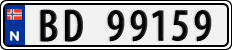 License plate of Norway, Cars