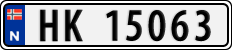 License plate of Norway, Cars