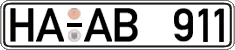 German license plate, Regular plates