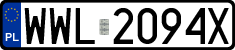 License plates of Poland, Regular car plates