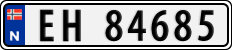 License plate of Norway, Cars
