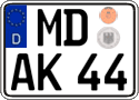 German license plate, Regular plates