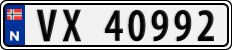 License plate of Norway, Cars