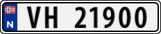 License plate of Norway, Cars