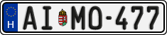 license plates of Hungary, Regular plates (2022)