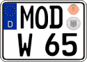 German license plate, Regular plates
