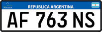License plate of Argentina, Cars (Mercosur, AB 123 CD)