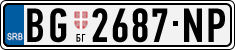 License plate of Serbia, Cars
