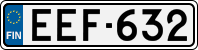 License plate of Finland, Cars