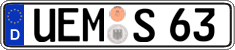 German license plate, Regular plates