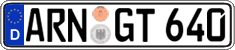 German license plate, Regular plates