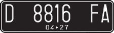 License plate of Indonesia, Regular plates