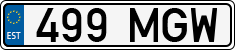 License plate of Estonia, Regular car plates