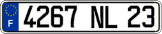 French license plate, FNI