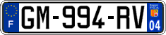 French license plate, SIV (ordinary)