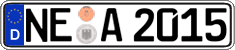 German license plate, Regular plates