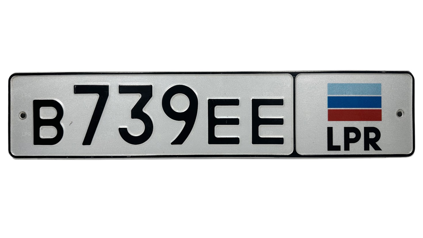 в 739 ее, License plate without vehicle 