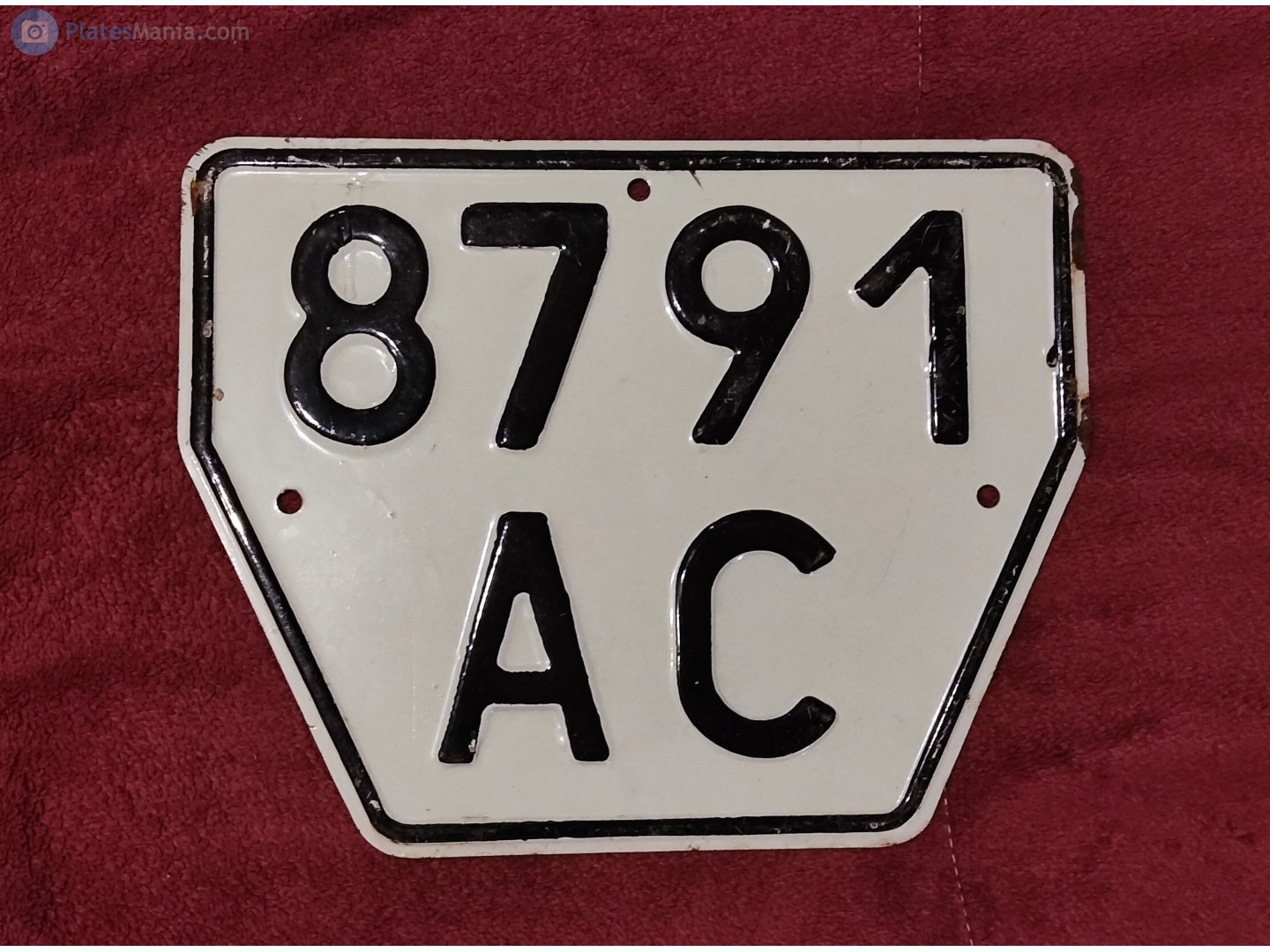 8791 АС, License plate without vehicle 