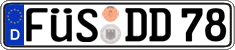 German license plate, Regular plates