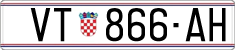 License plate of Croatia, Regular plates