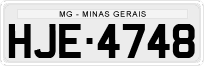 License plate of Brazil, Private owners (1990)