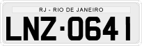 License plate of Brazil, Private owners (1990)