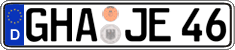 German license plate, Regular plates